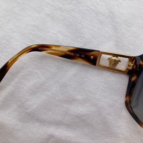 VERSACE Women MOD. 4242-B 5025/13 Tortoise Brown Gems/Brown Sunglasses - Picture 11 of 17